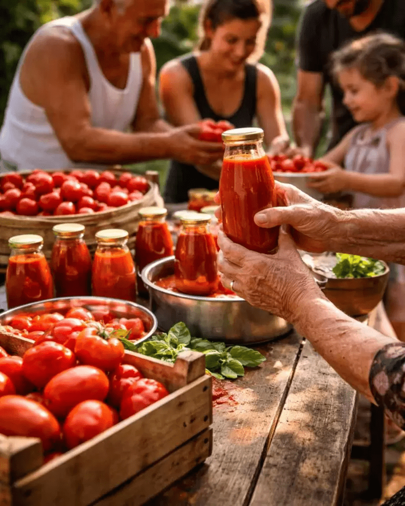Italian passata day tomato processing