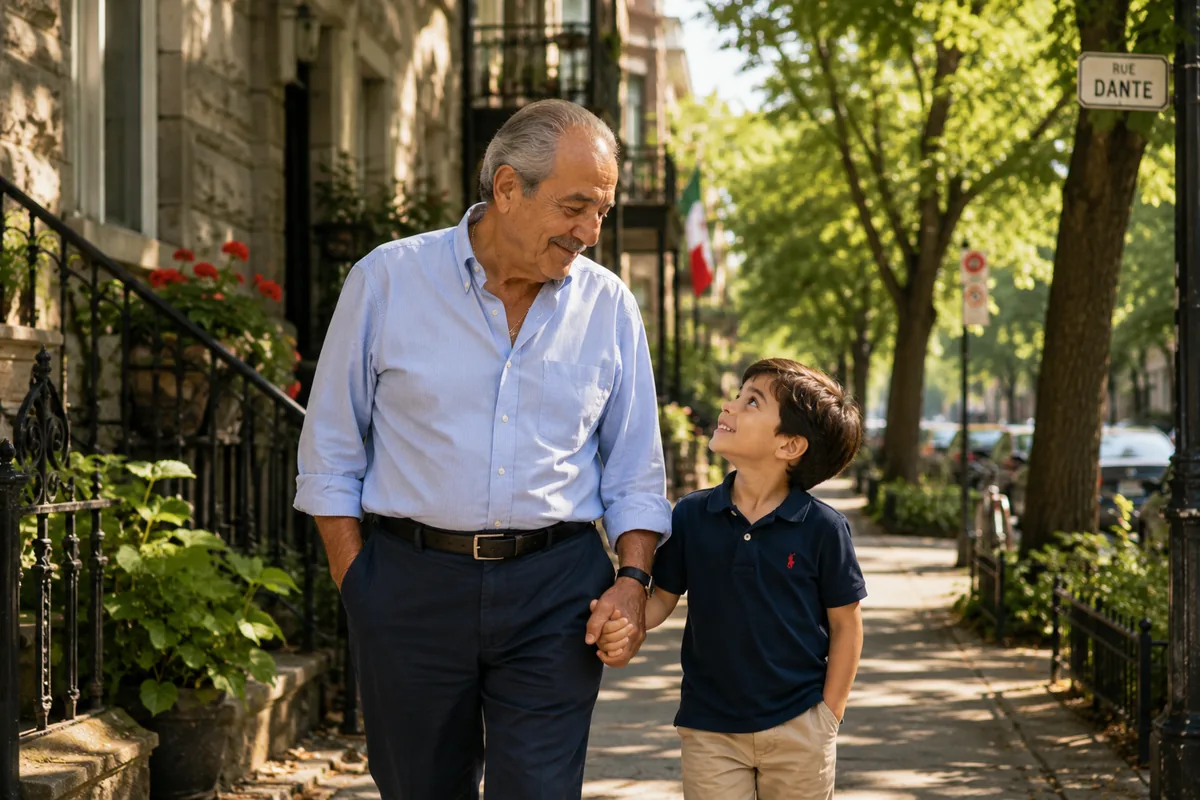 Italian Nonno and grandson